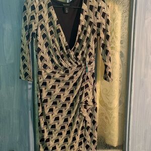 White House black market tulip wrap dress